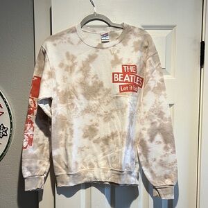 Junk Food Clothing Cream and Red Tie-Dye Beatles Sweatshirt